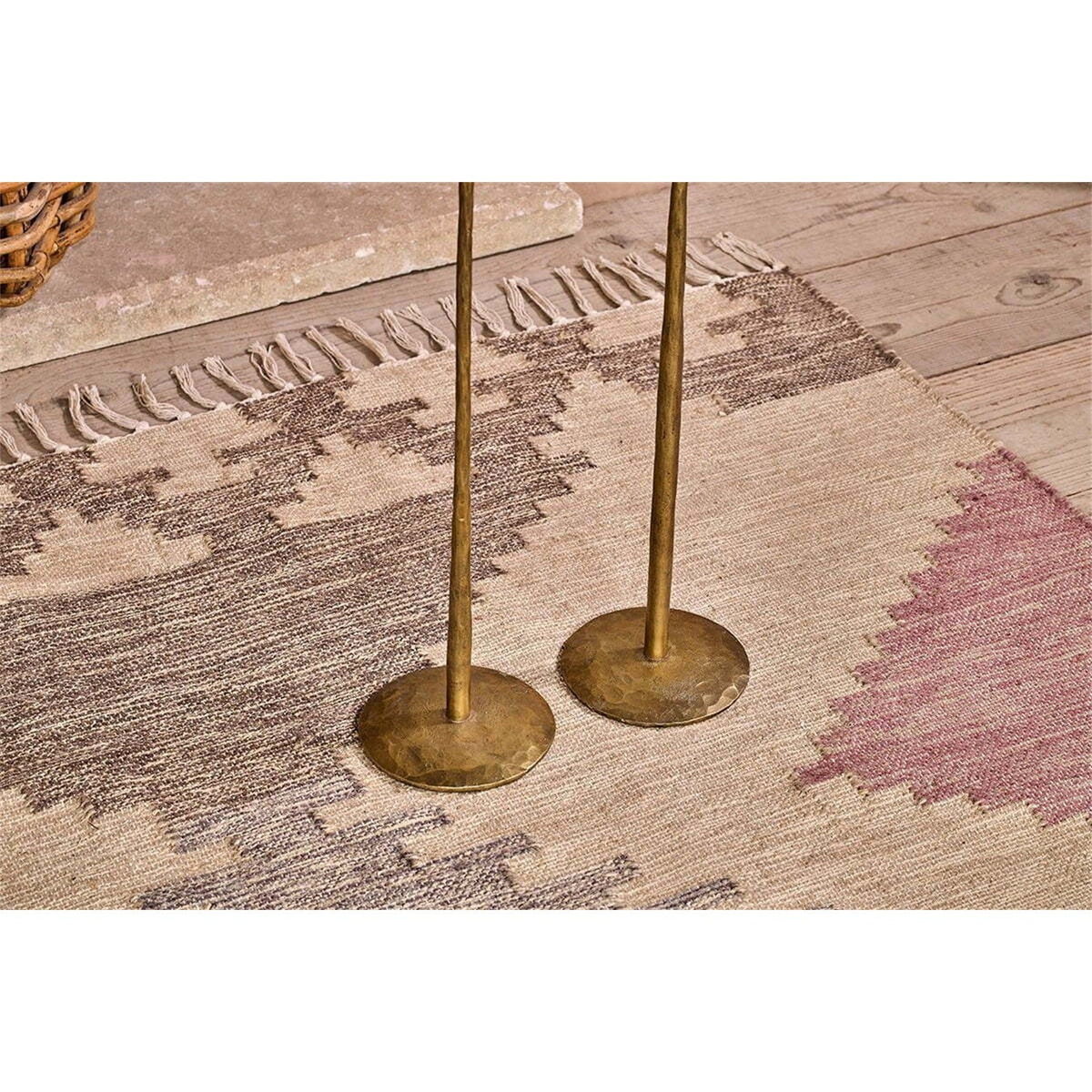 Sundra Large Iron Candle Stand - Antique Brass