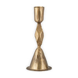 Shani Small Faceted Candlestick - Antique Brass
