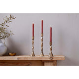 Shani Small Faceted Candlestick - Antique Brass