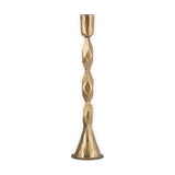 Shani Large Faceted Candlestick - Antique Brass
