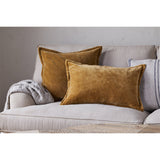 Sela 60 x 40cm Velvet Cushion Cover - Ochre