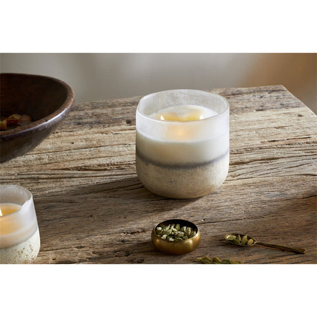 Cardamom & Amber 3 Wick Scented Candle - Aged Smoke
