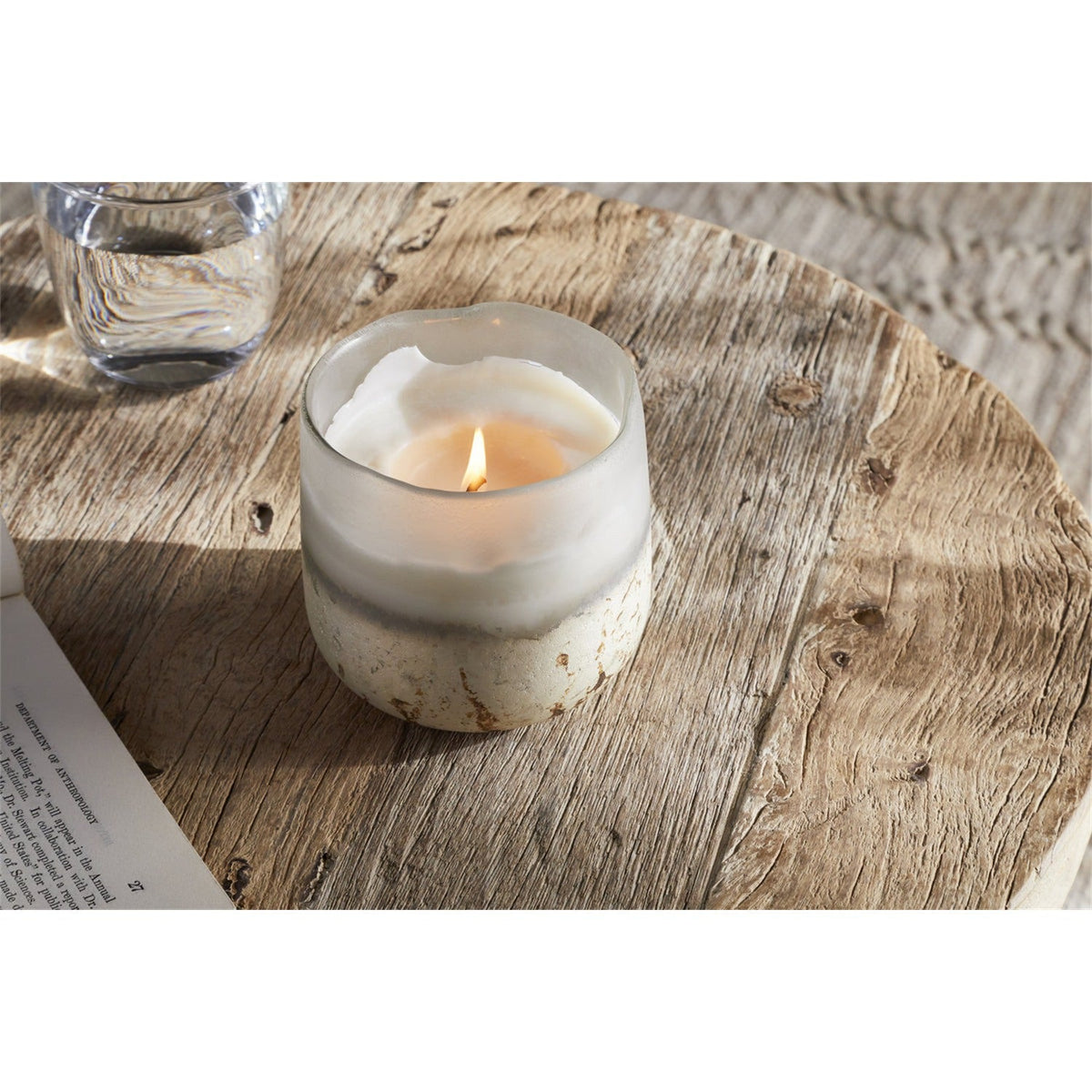 Sea Salt & Moss 1 Wick Scented Candle - Aged Smoke