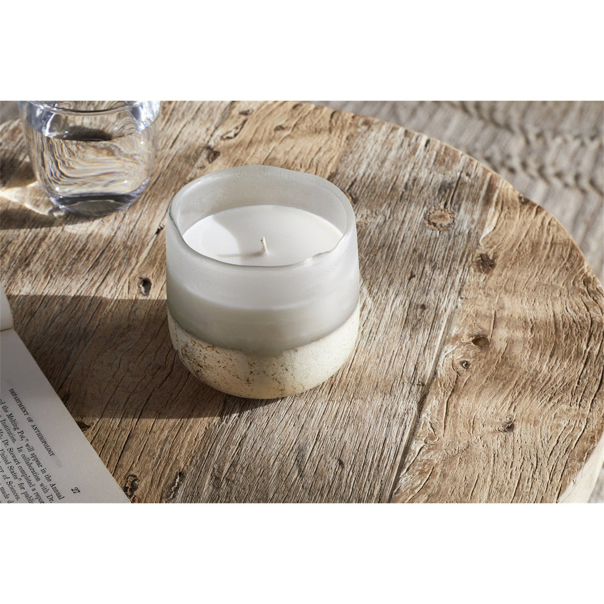 Sea Salt & Moss 1 Wick Scented Candle - Aged Smoke