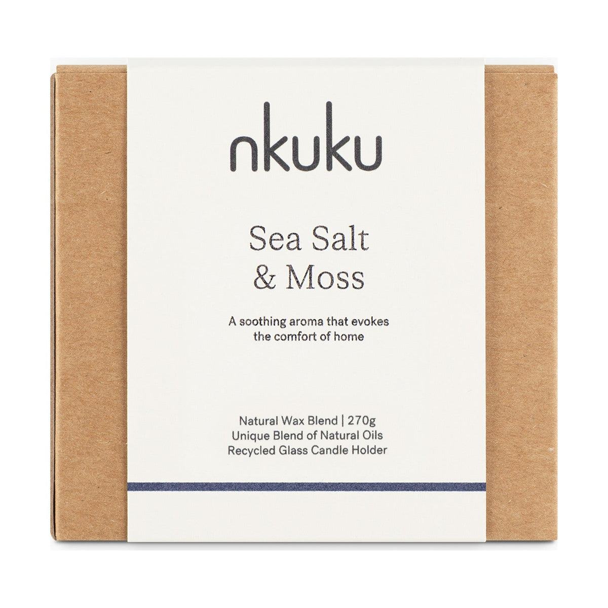 Sea Salt & Moss 1 Wick Scented Candle - Aged Smoke