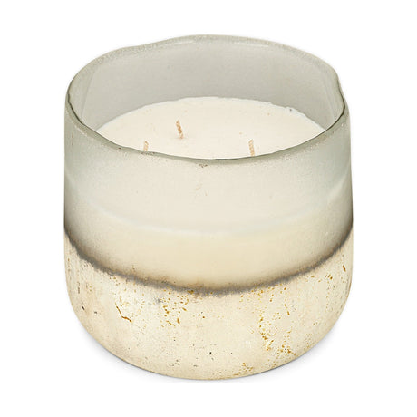Sea Salt & Moss 3 Wick Scented Candle - Aged Smoke