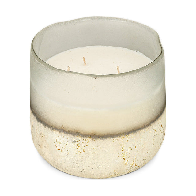 Sea Salt & Moss 3 Wick Scented Candle - Aged Smoke
