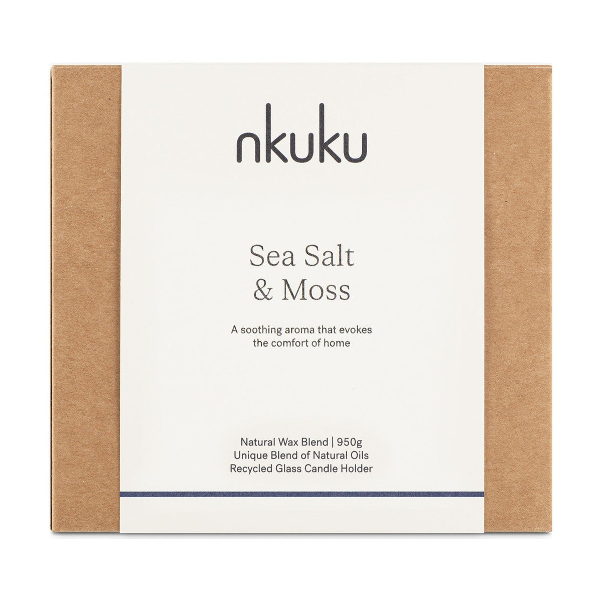Sea Salt & Moss 3 Wick Scented Candle - Aged Smoke