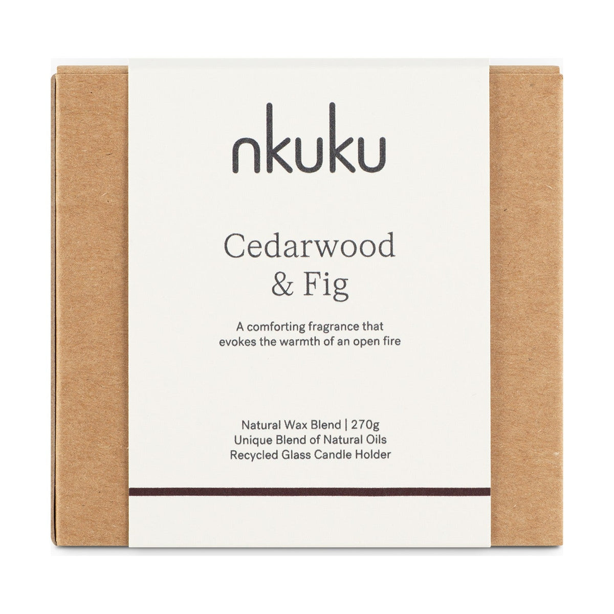 Cedarwood & Fig 1 Wick Scented Candle - Frosted Black