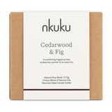 Cedarwood & Fig 1 Wick Scented Candle - Frosted Black