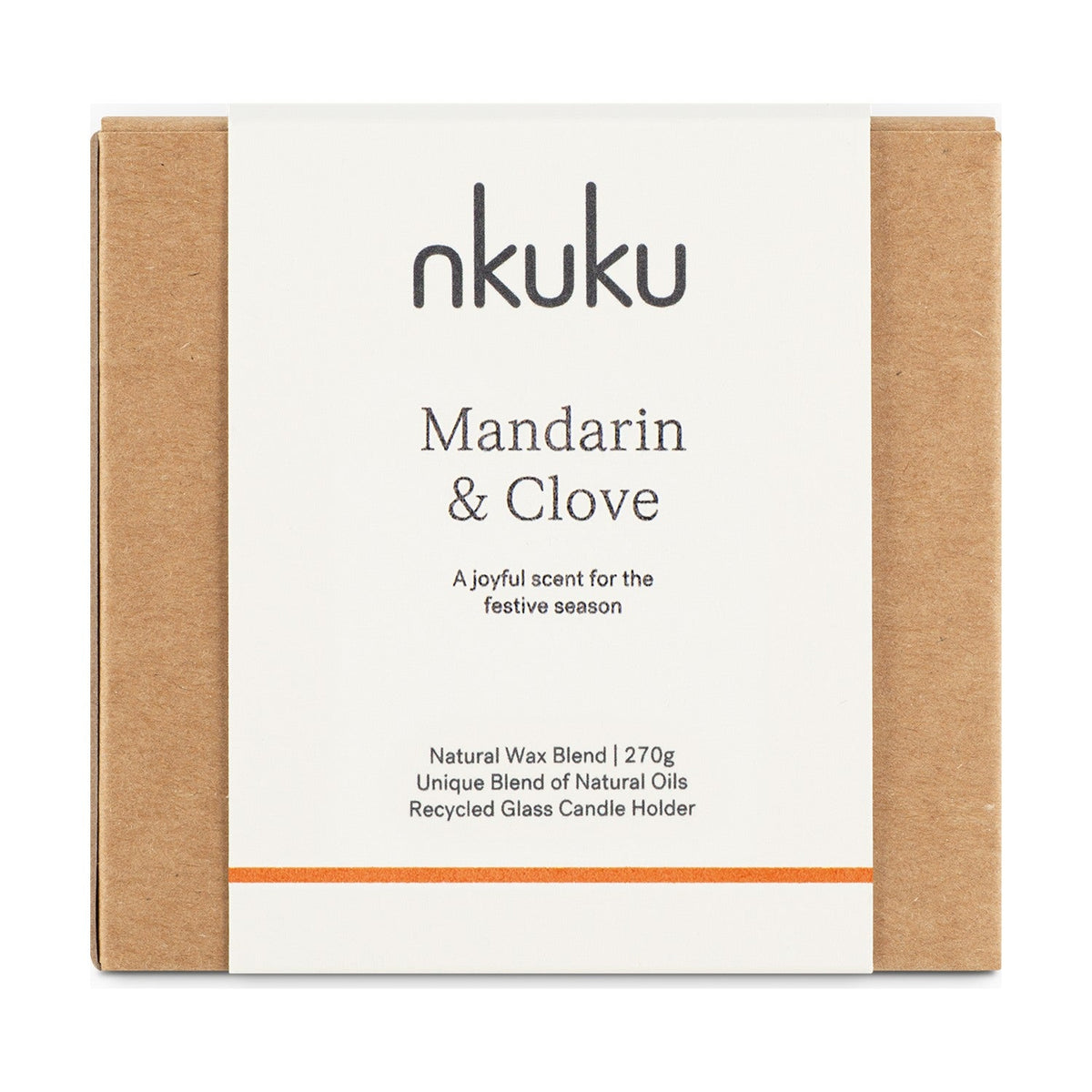 Mandarin & Clove 1 Wick Scented Candle - Antique Gold