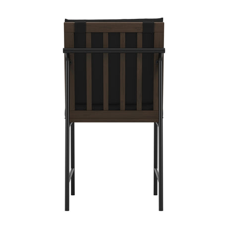 Scout Dining Chair - Onyx with Walnut