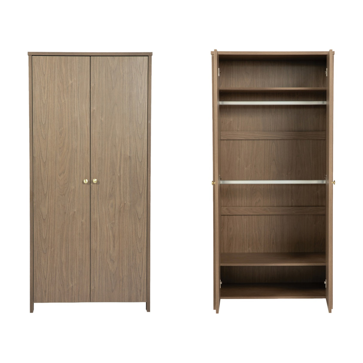 Seeker 2 Door Kids Wardrobe with Double Hanging Rail - Drift