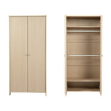 Seeker 2 Door Kids Wardrobe with Double Hanging Rail - Nordic