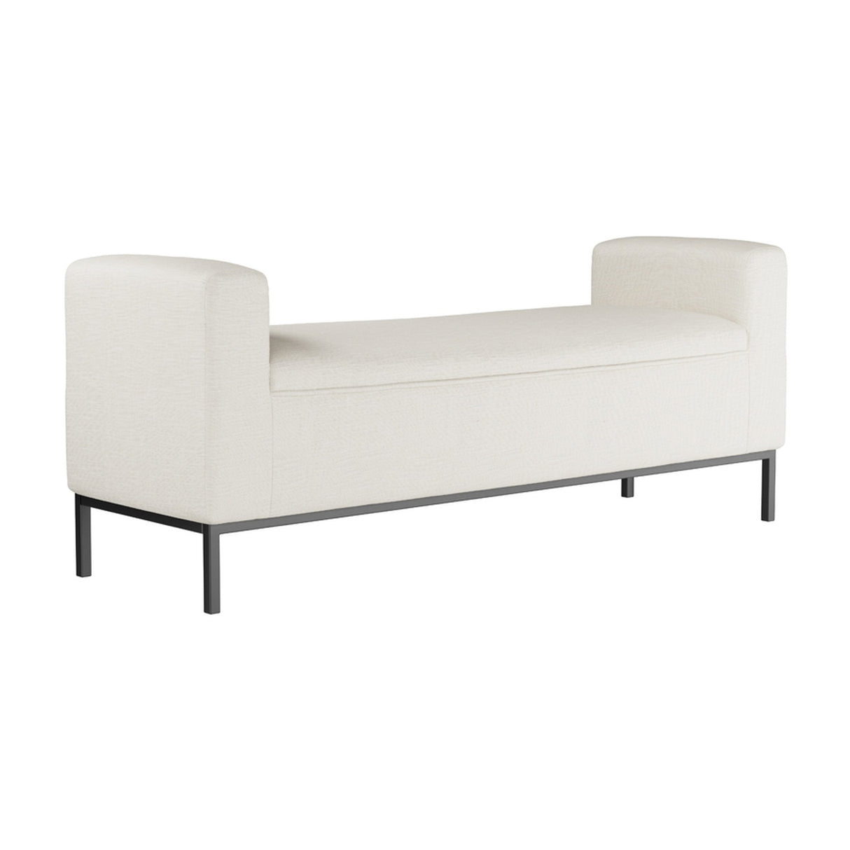 Serena Bench - Ivory with Black