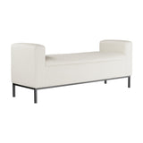 Serena Bench - Ivory with Black