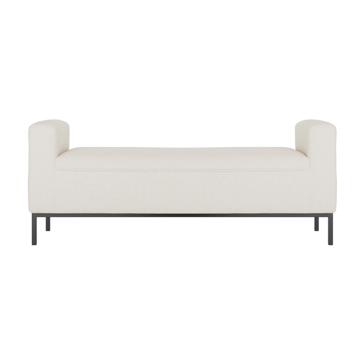 Serena Bench - Ivory with Black