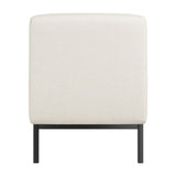 Serena Bench - Ivory with Black