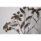 Svara Branched Iron Faux Flower Stem - Antique Brass