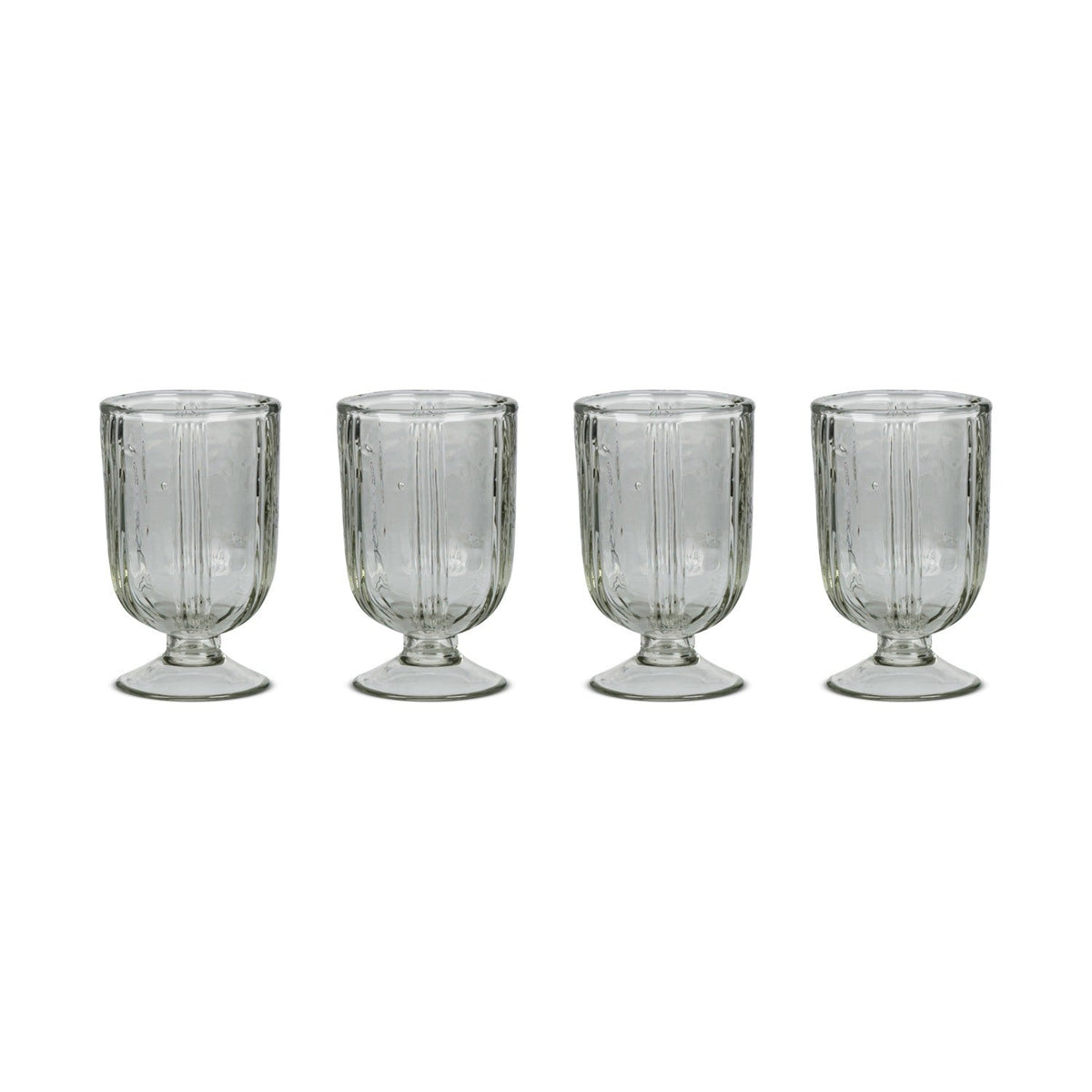Sigiri Small Ribbed Wine Glasses - Clear - Set of 4