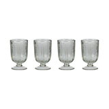 Sigiri Small Ribbed Wine Glasses - Clear - Set of 4