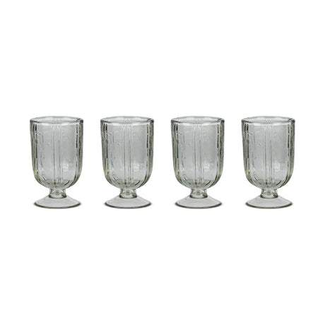 Sigiri Small Ribbed Wine Glasses - Clear - Set of 4