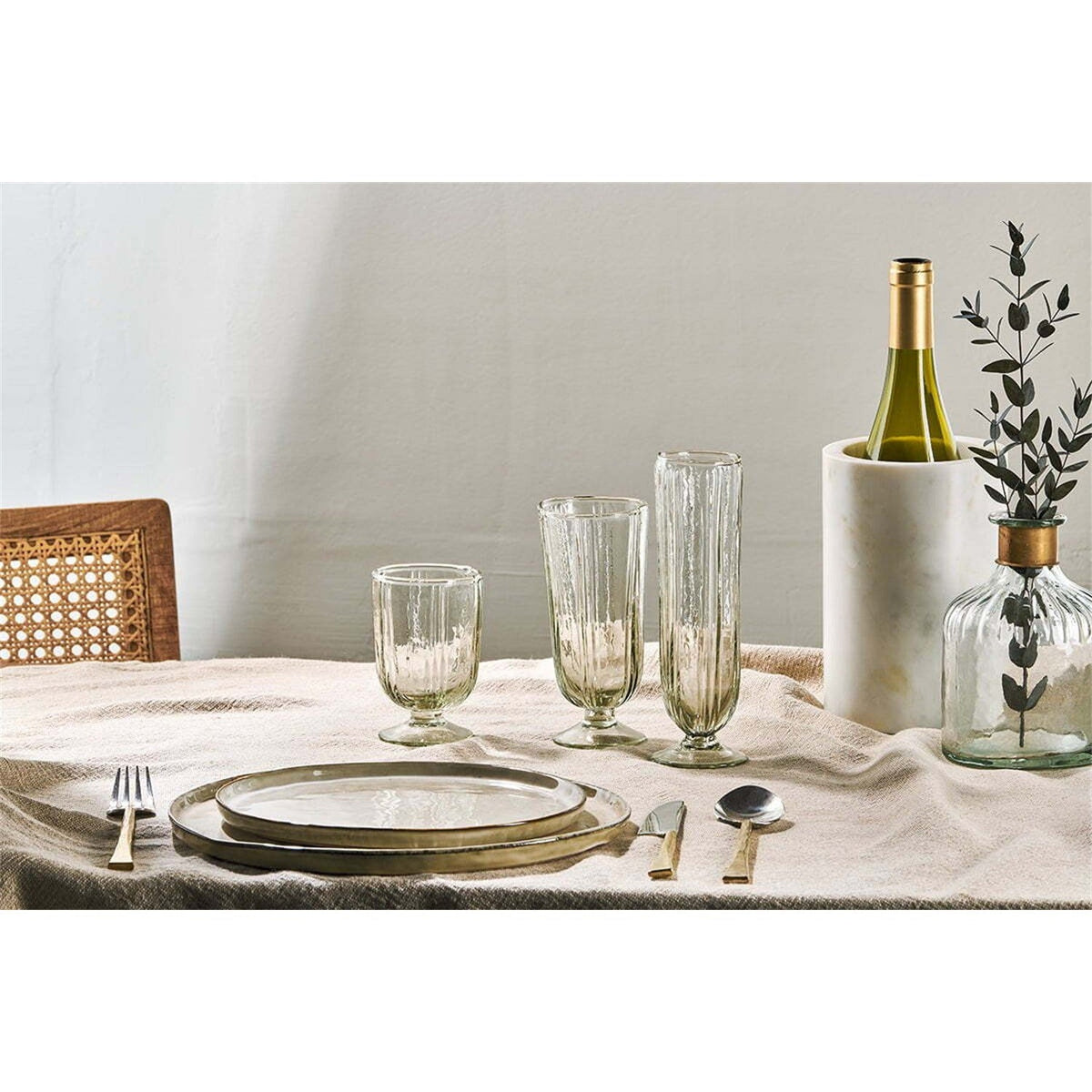 Sigiri Small Ribbed Wine Glasses - Clear - Set of 4