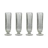 Sigiri Ribbed Champagne Glasses - Clear - Set of 4