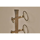Shray Iron Wine Rack - Antique Brass
