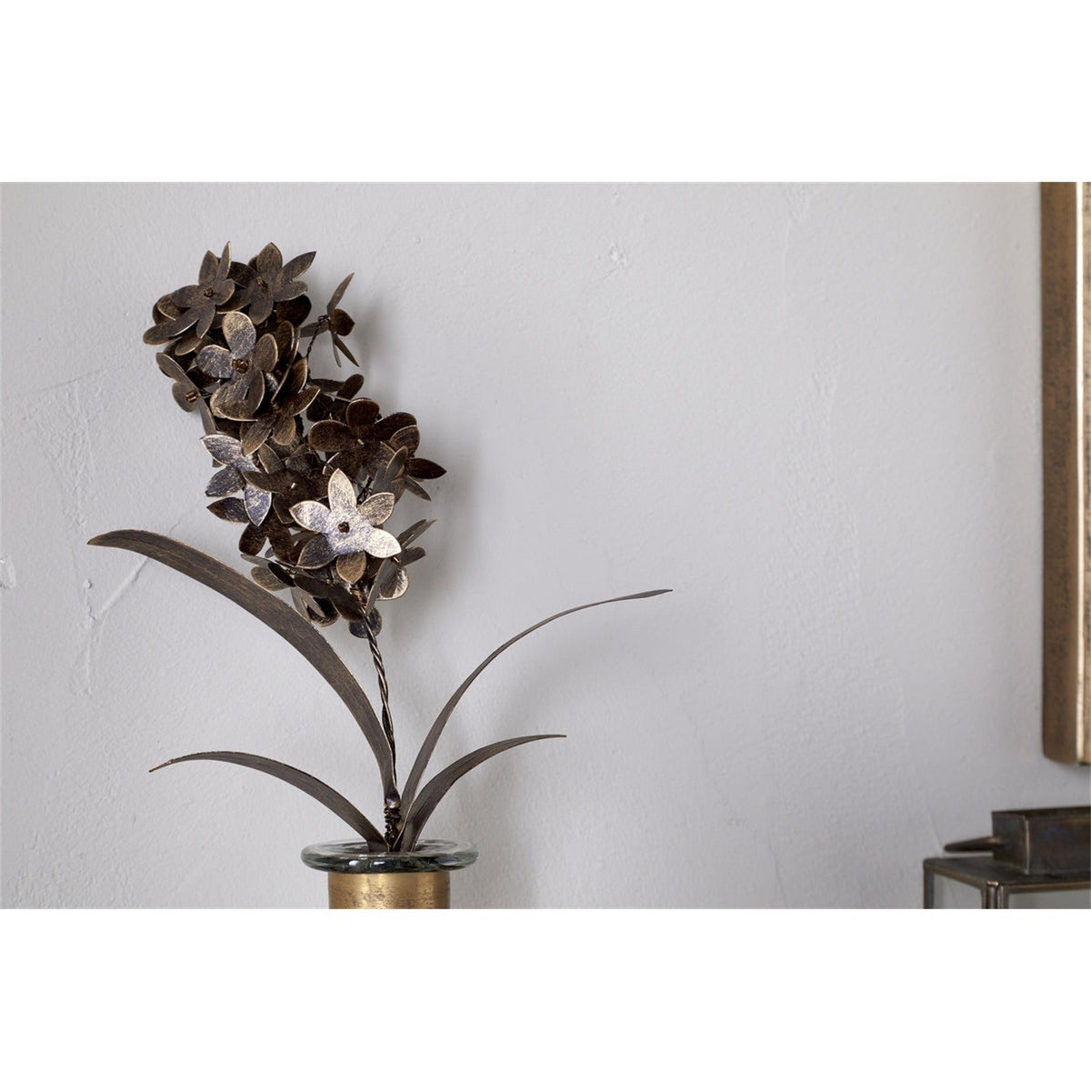 Svara Hyacinth Faux Flower Stem - Antique Brass