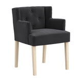 Shay Winged Dining Chair Without Arms - Anthracite
