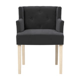 Shay Winged Dining Chair Without Arms - Anthracite