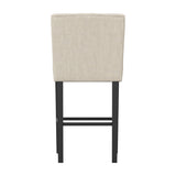 Shay Winged Counter Bar Stool - Stone with Black