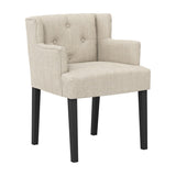 Shay Winged Counter Bar Stool - Stone with Black