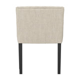 Shay Winged Counter Bar Stool - Stone with Black