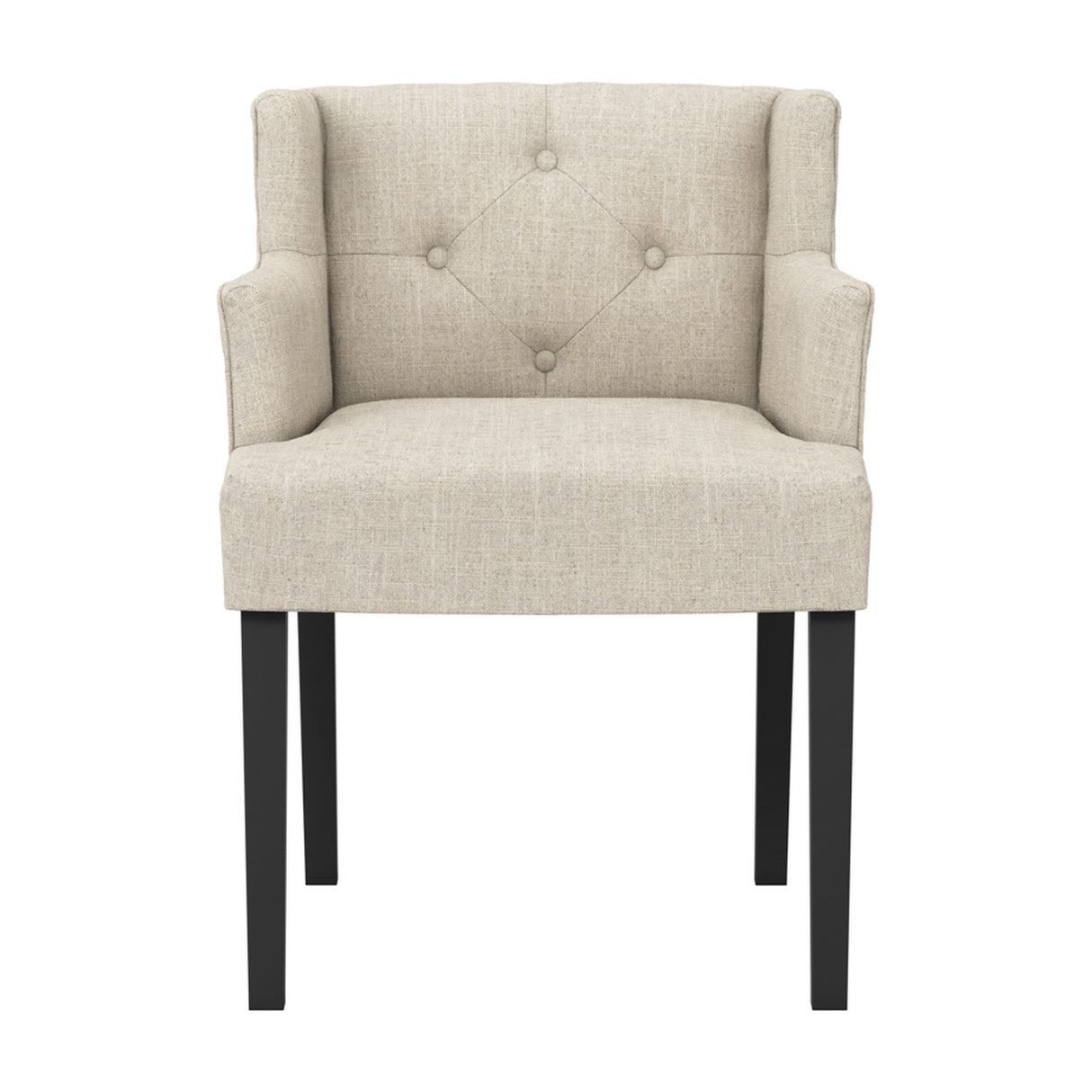 Shay Winged Counter Bar Stool - Stone with Black
