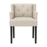 Shay Winged Counter Bar Stool - Stone with Black