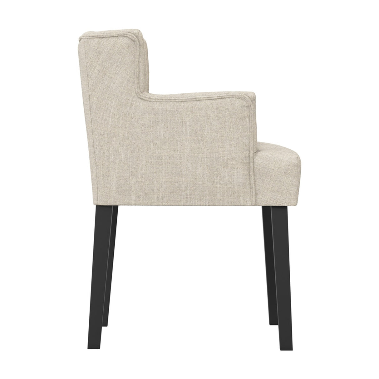 Shay Winged Counter Bar Stool - Stone with Black