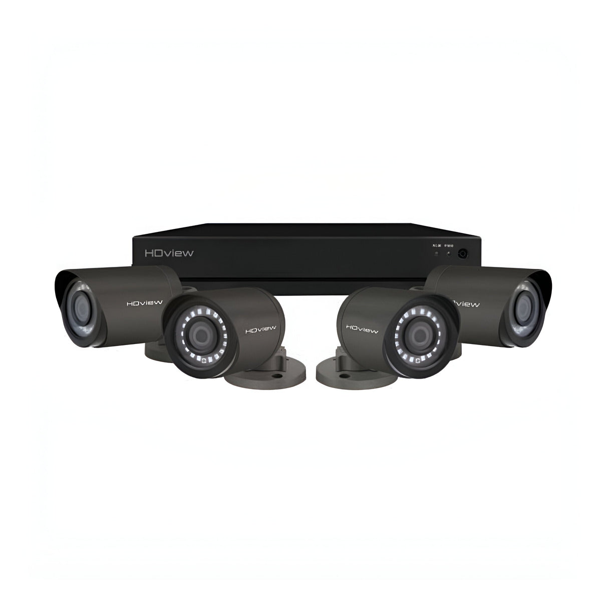 4 Channel 4MP 500GB 4 Bullet Camera Kit - Grey