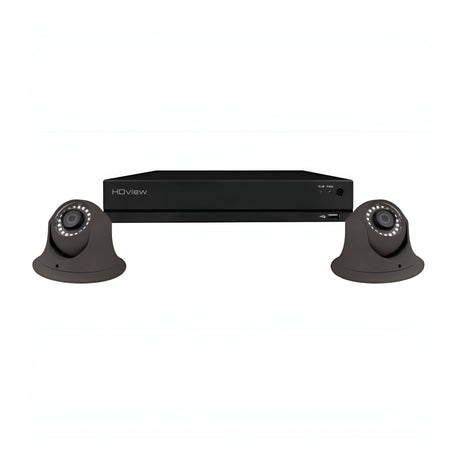 4 Channel 4MP 2TB 2 Dome Camera Kit - Grey