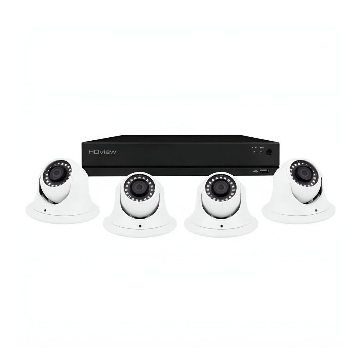 4 Channel 4MP 500GB 4 Dome Camera Kit - White