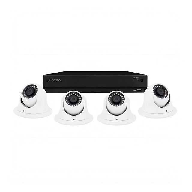 4 Channel 4MP 500GB 4 Dome Camera Kit - White