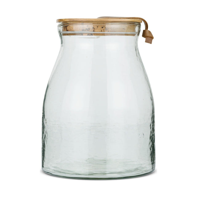 Shaan Hammered Glass Storage Jar - Clear