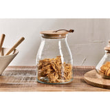 Shaan Hammered Glass Storage Jar - Clear