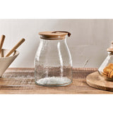 Shaan Hammered Glass Storage Jar - Clear