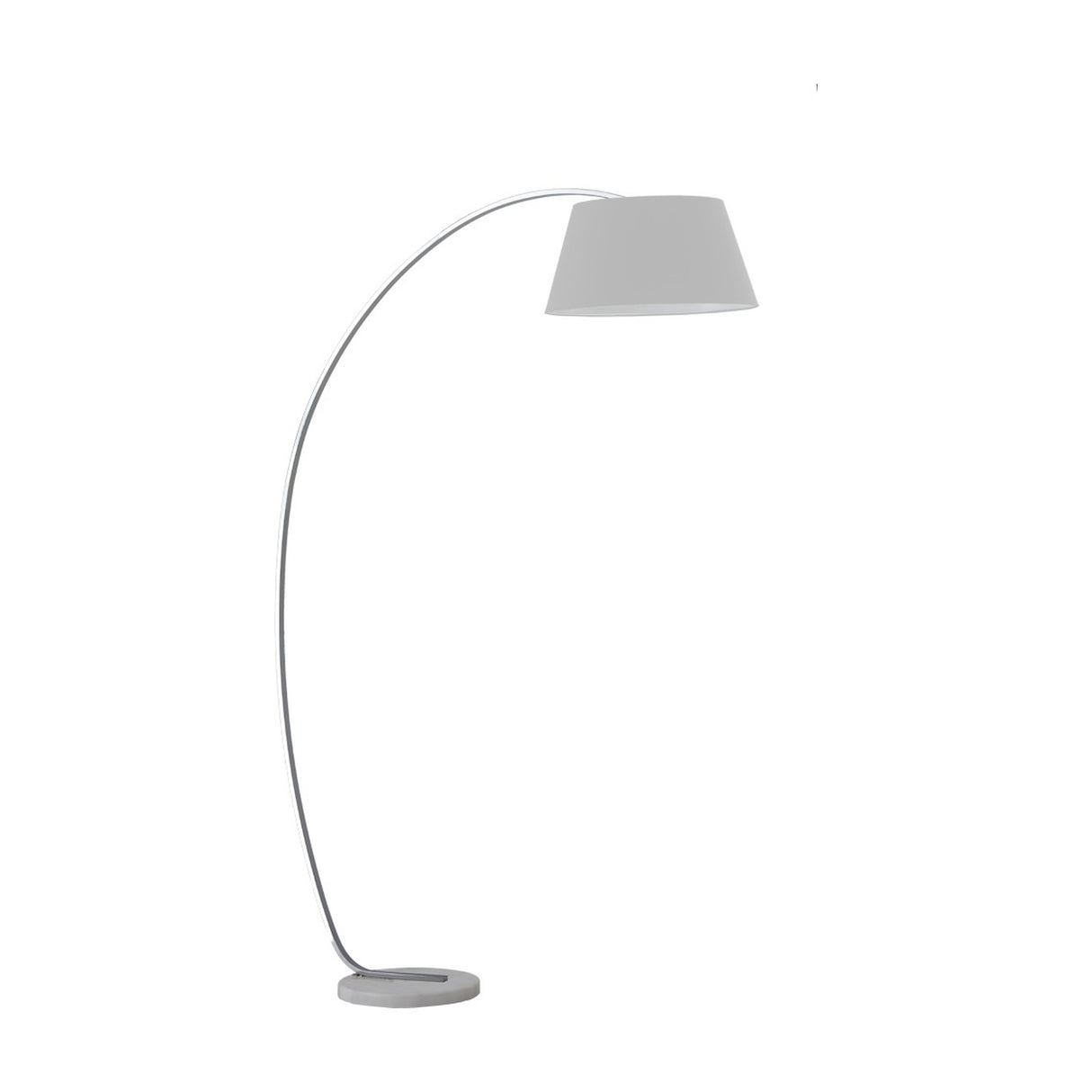 Prima floor lamp in satin nickel finish