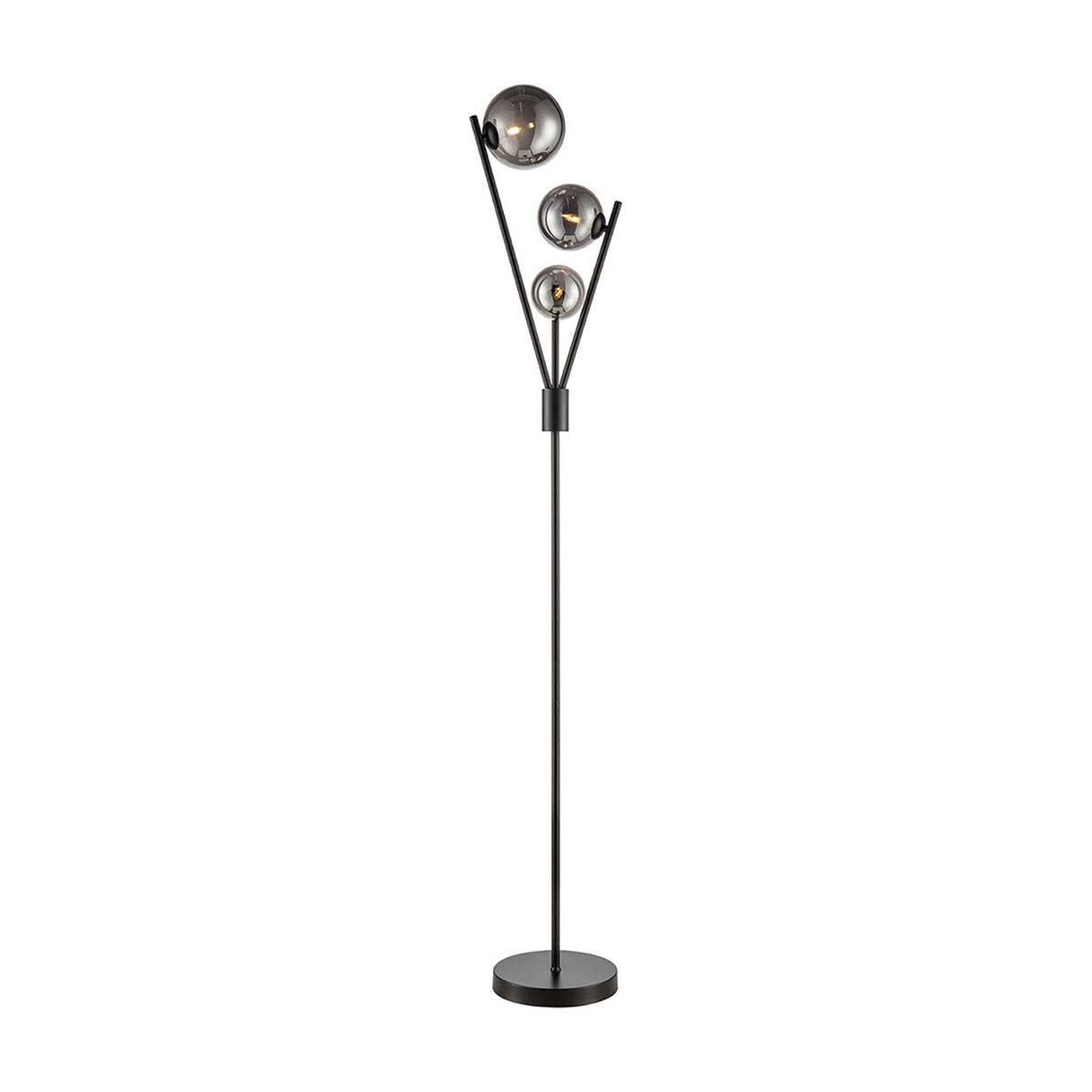 Prophecy 3 light floor lamp in black finish