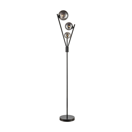 Prophecy 3 light floor lamp in black finish