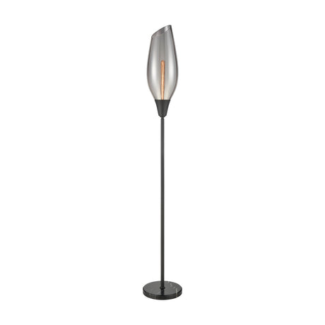 Taper floor lamp in black finish
