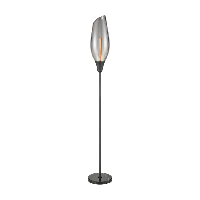 Taper floor lamp in black finish